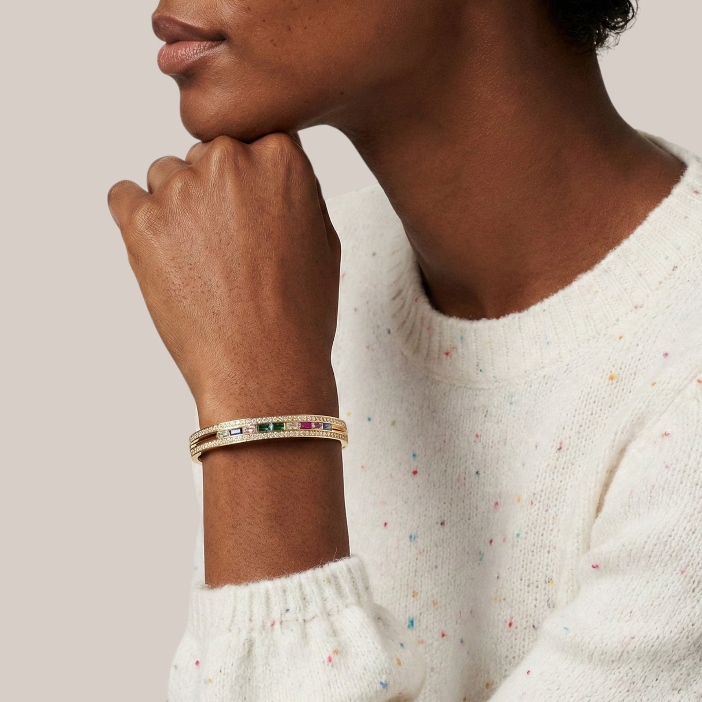 Aeris Diamond and Sapphire Bracelet in 18KT Gold