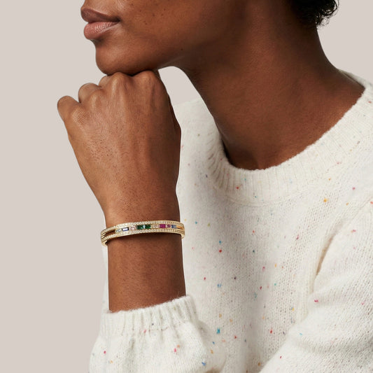 Aeris Diamond and Sapphire Bracelet in 18KT Gold