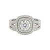 Diamond ring with a white background