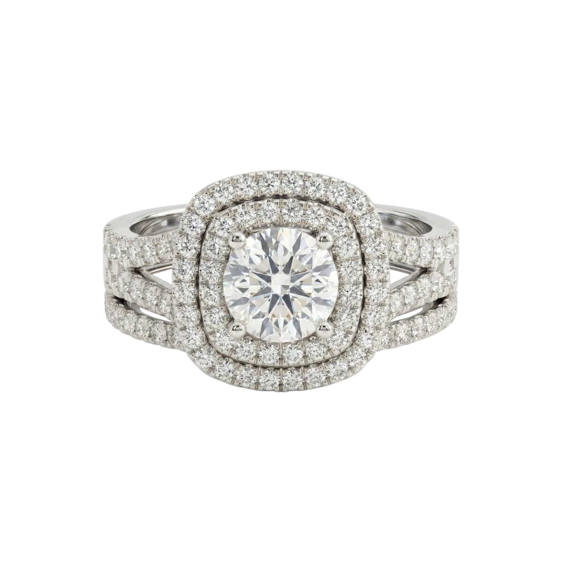 Diamond ring with a white background