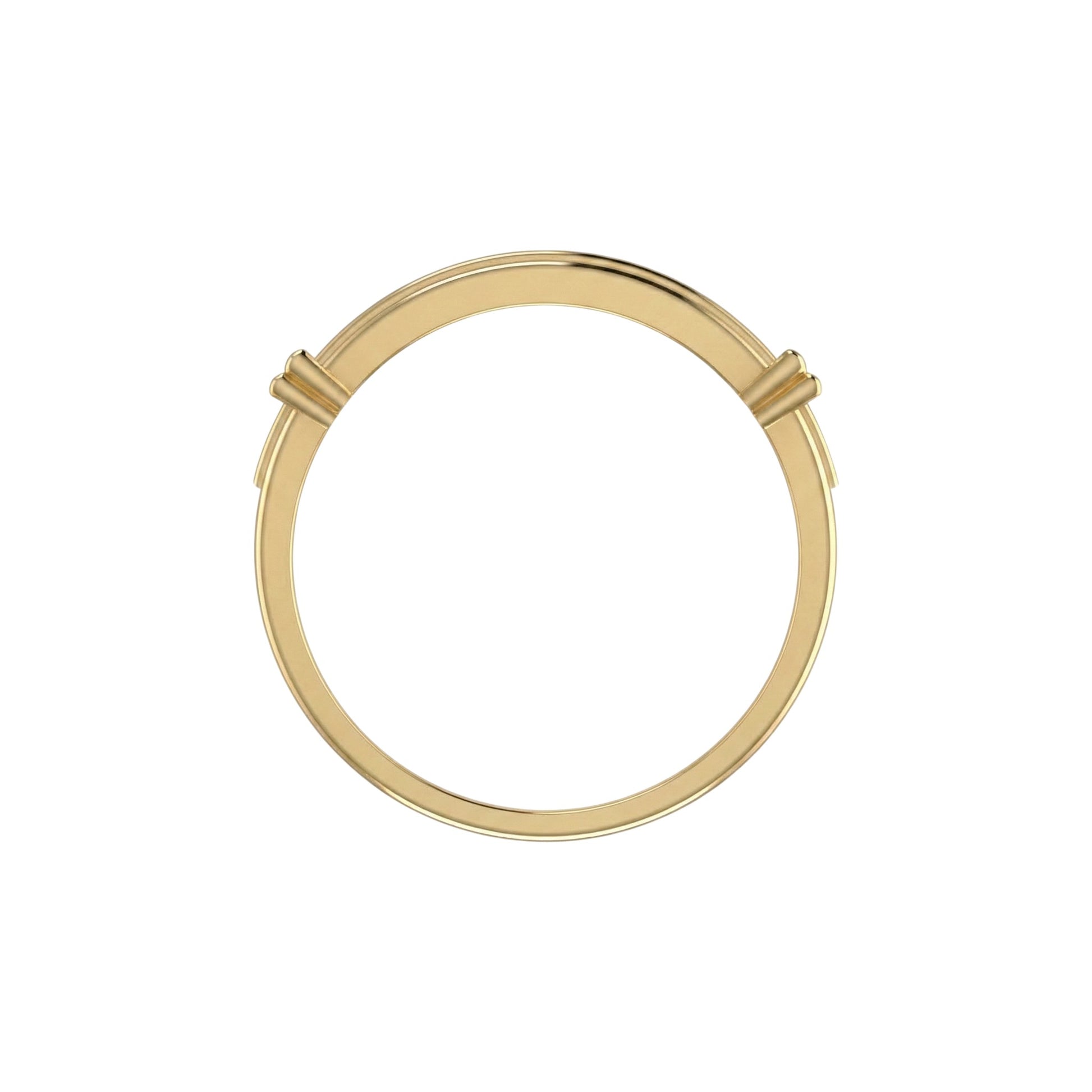 Gold hoop earring on a white background