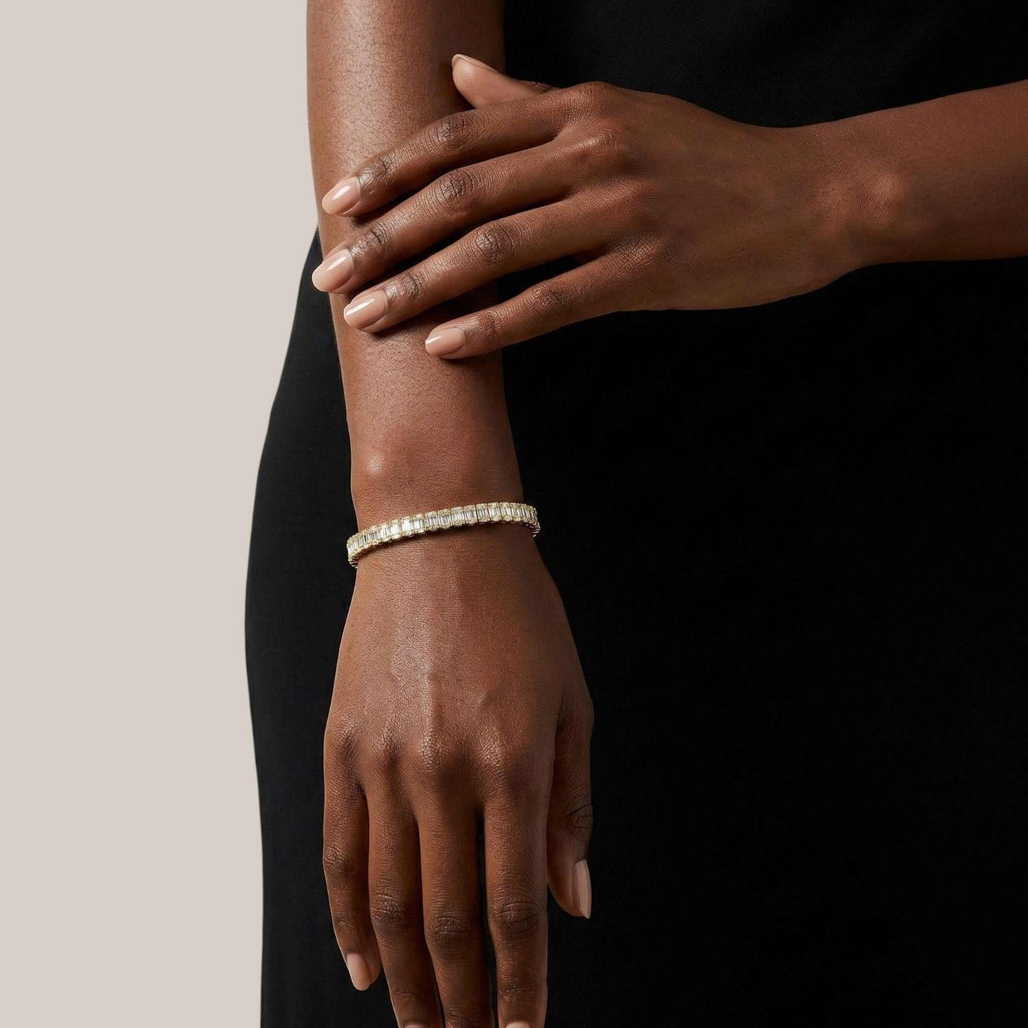 Baguette Cut Diamond Bracelet in 18KT Gold