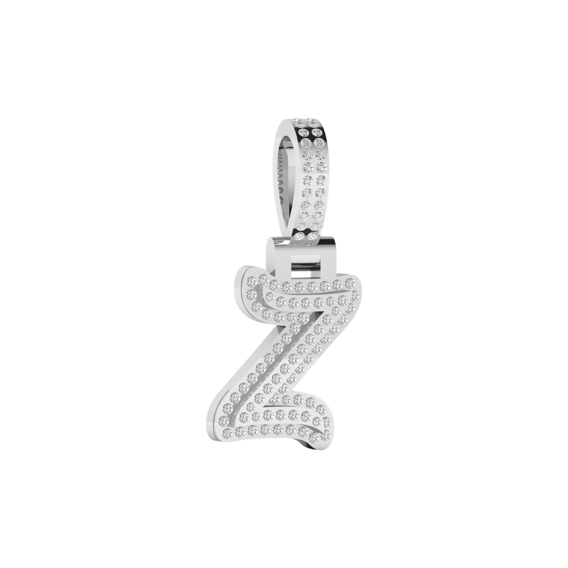 Silver pendant with the number 7 on a white background
