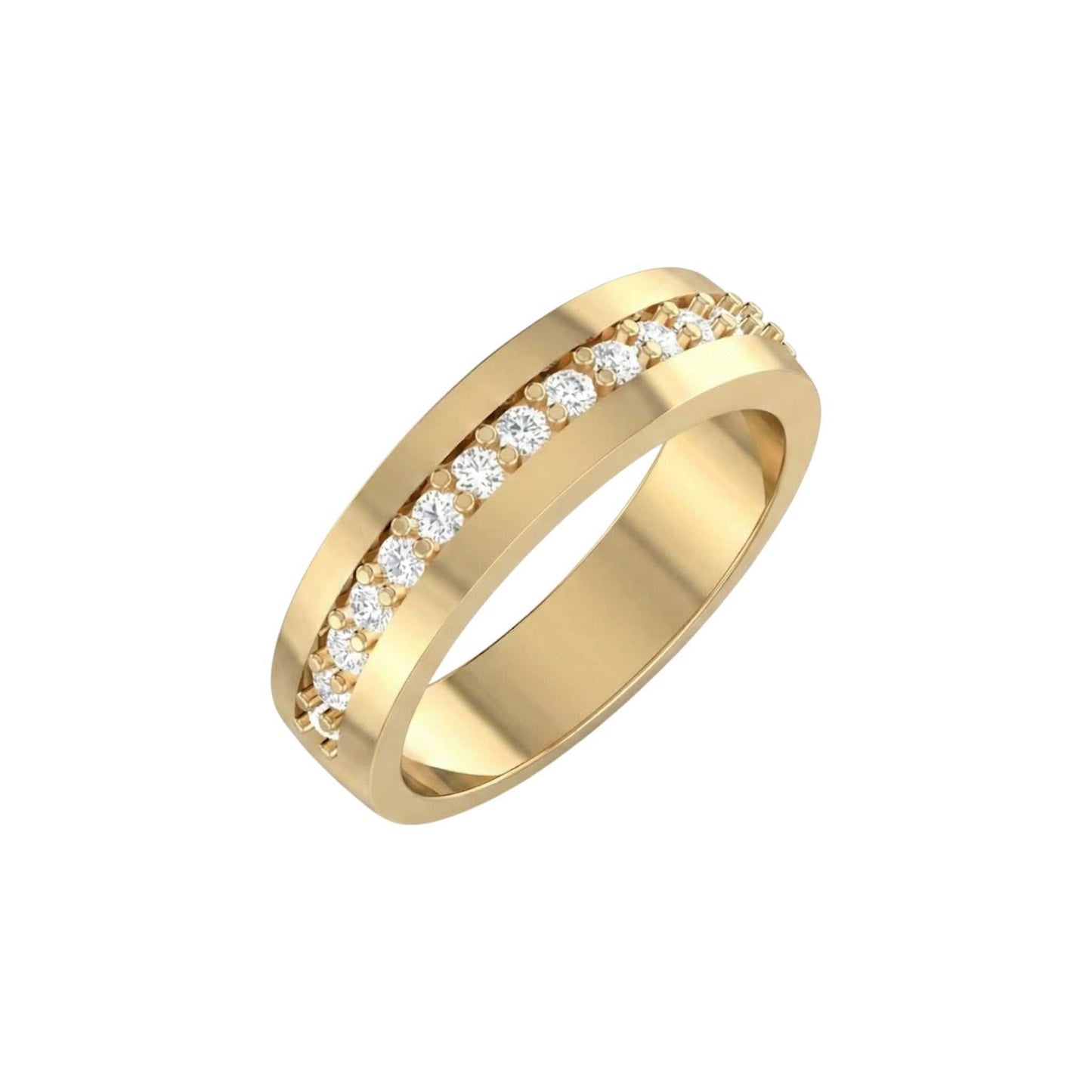 Chanel Natural Diamond Band in 18KT gold with channel-set natural diamonds 0.43ct VVS FG color
