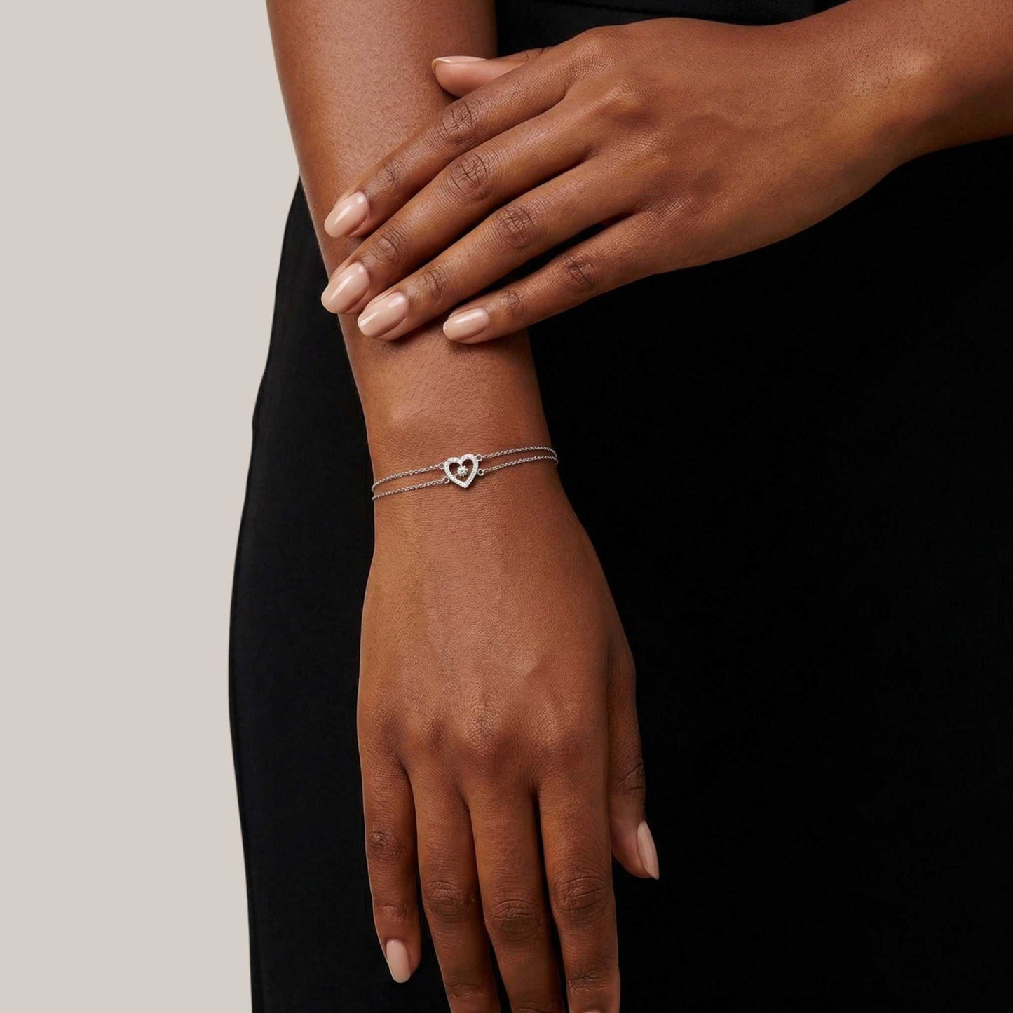 Eternal Heart Natural Diamond Bracelet in 18KT Gold