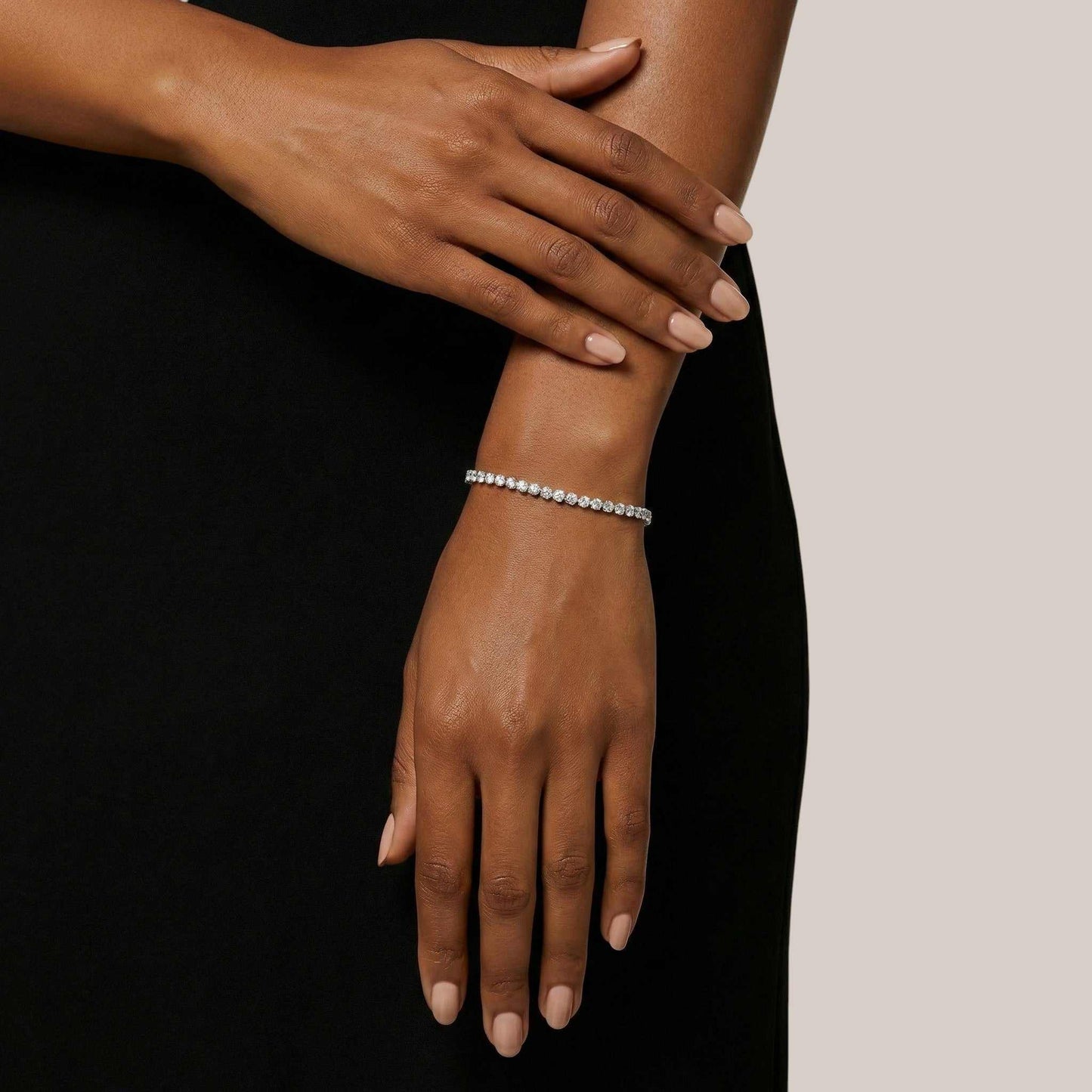 Flow 0.50ct Natural Diamond Tennis Bracelet in 18KT Gold