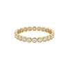 Freda Diamond Wedding Band 18KT gold with continuous bezel-set natural diamonds