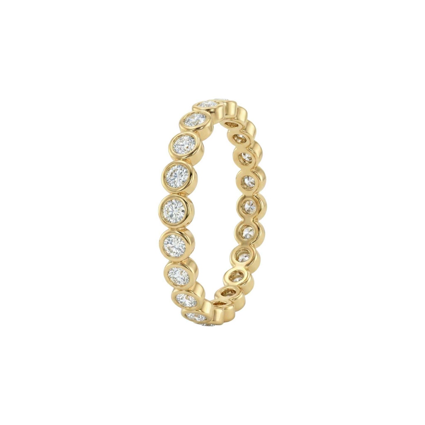 Freda Natural Diamond Wedding Band in 18KT Gold
