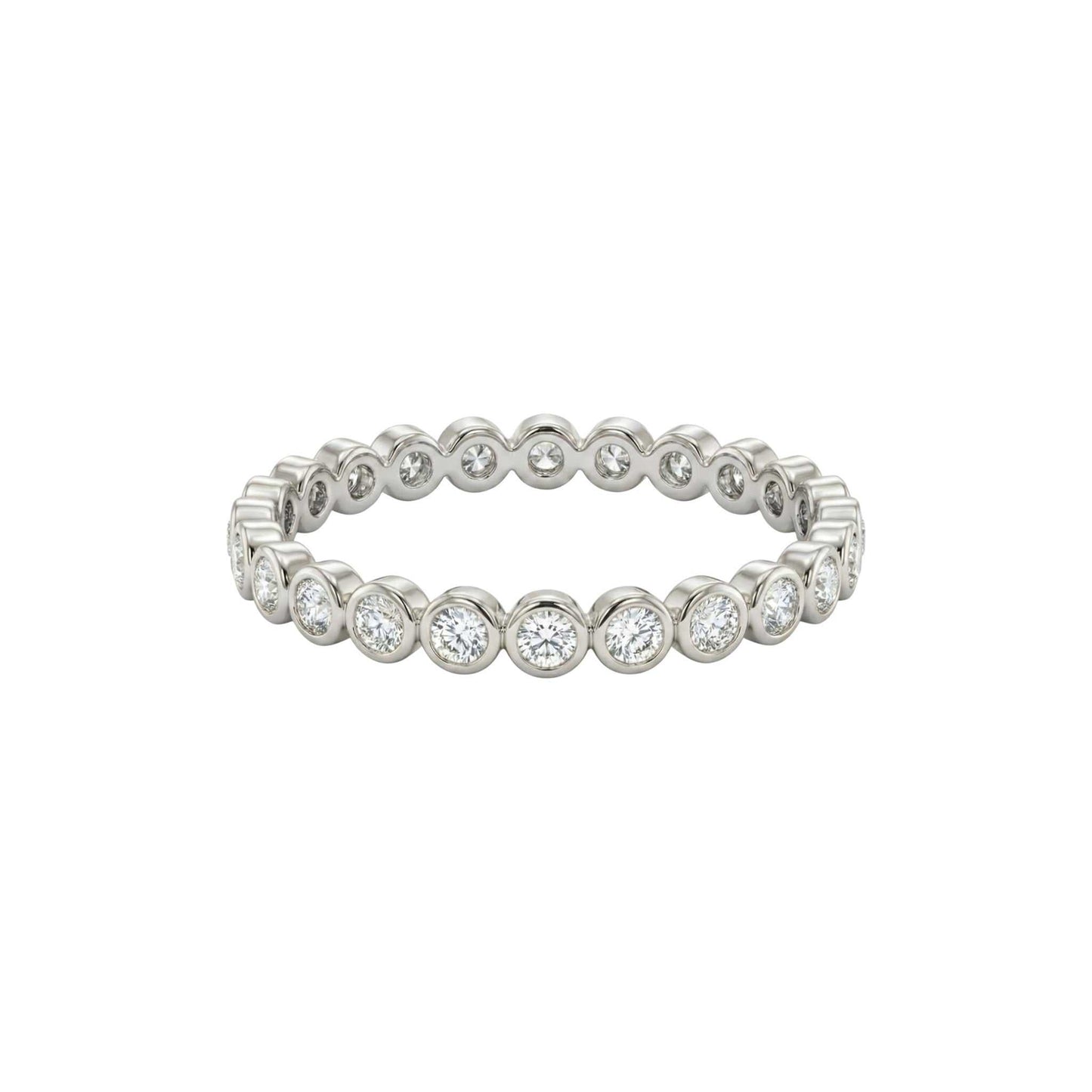 Freda Natural Diamond Wedding Band in 18KT Gold