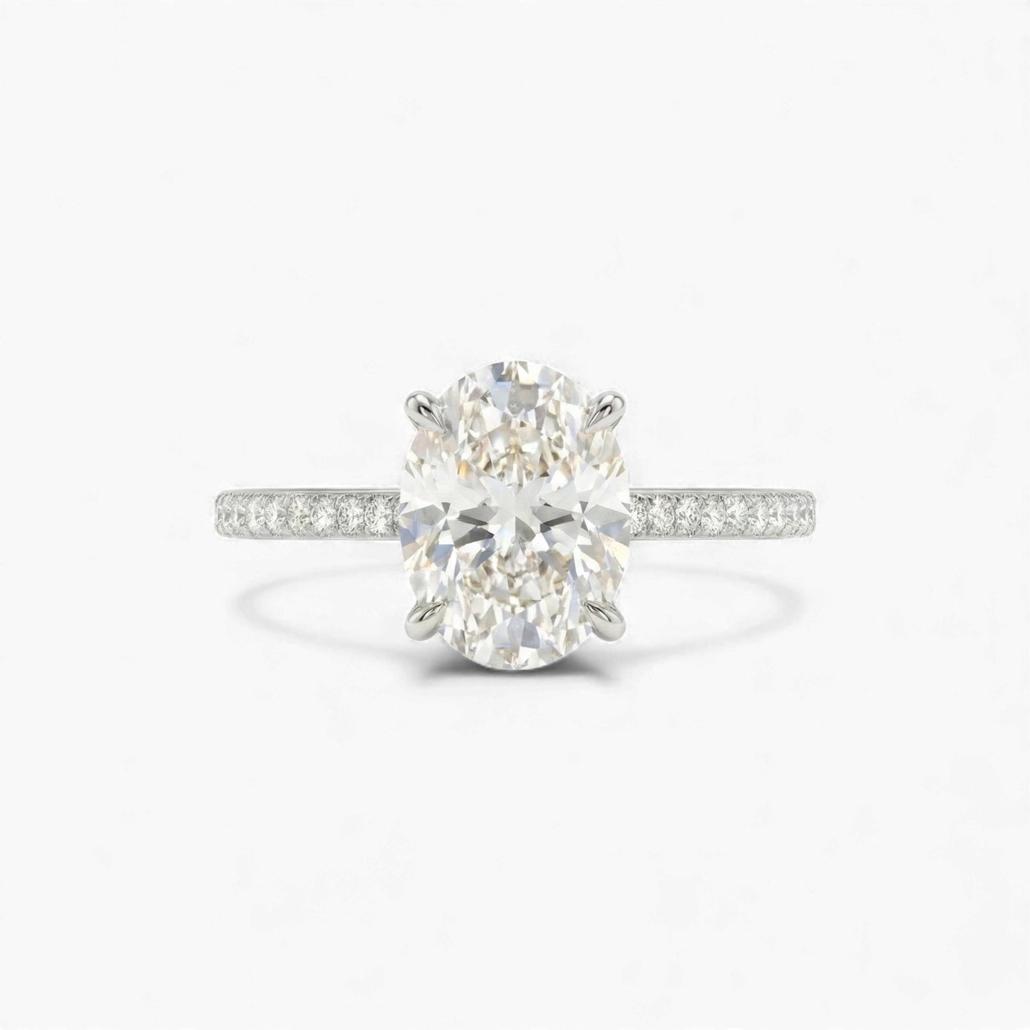 Diamond ring with a white background