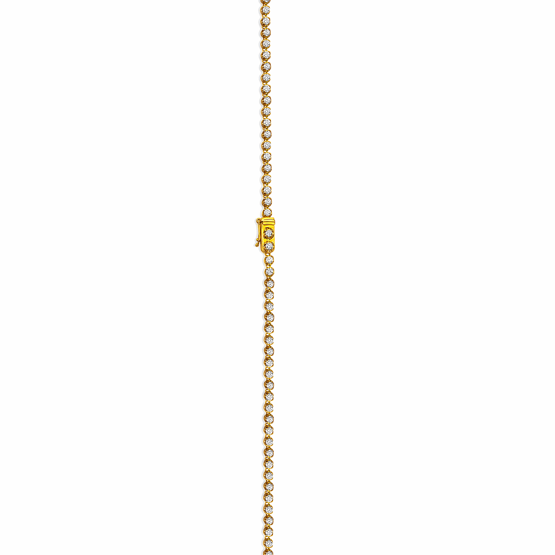 Gold chain necklace on a white background