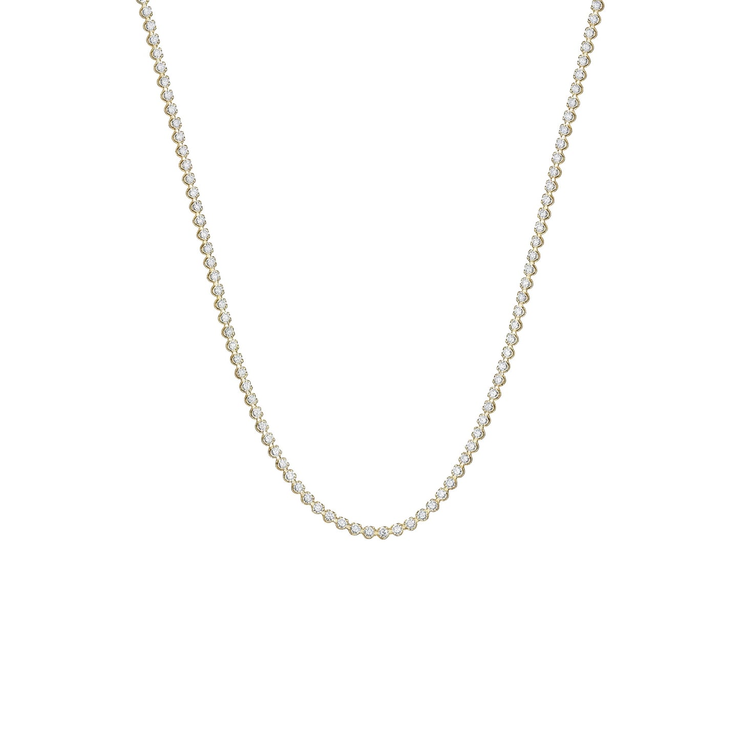 Pearl necklace on a white background