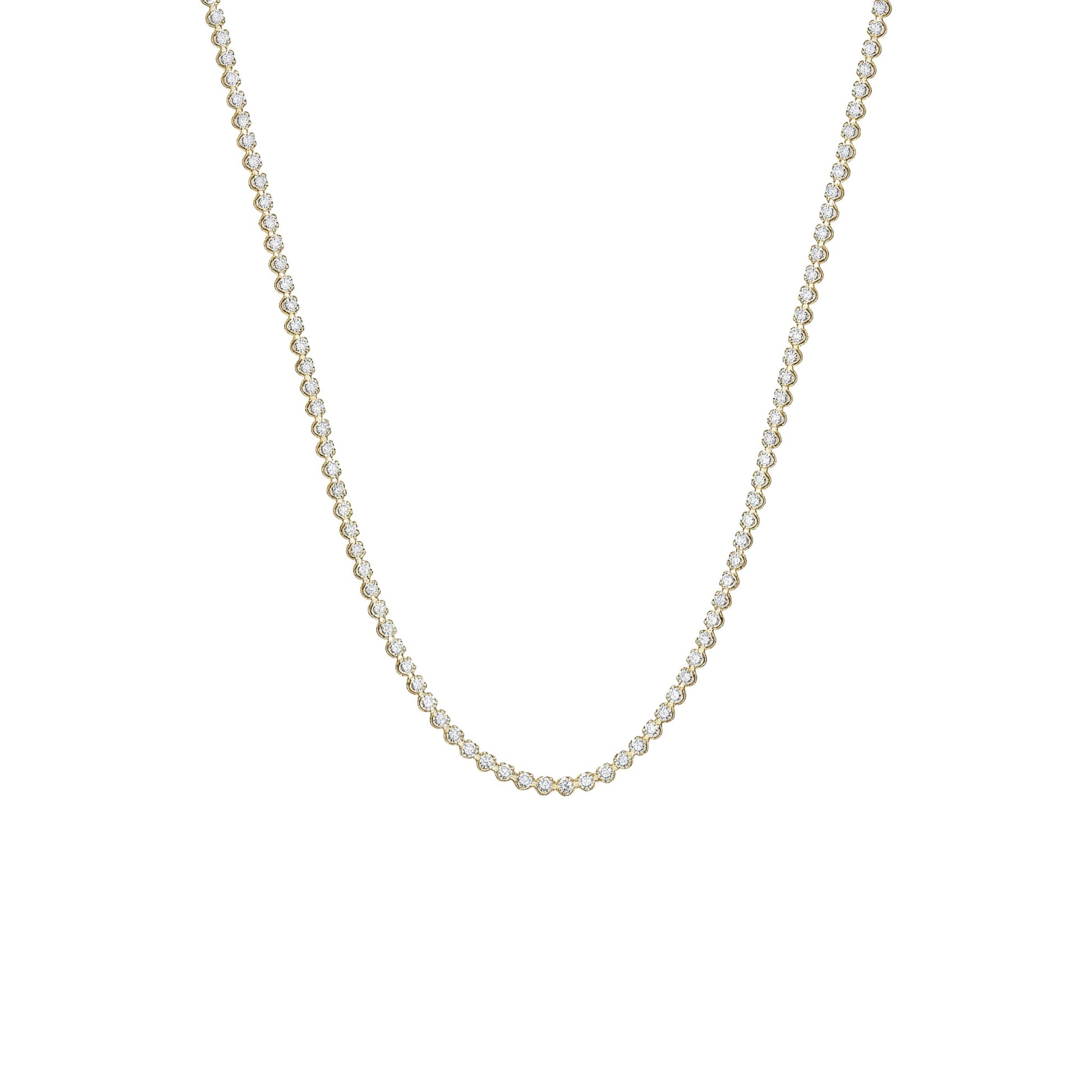 Pearl necklace on a white background