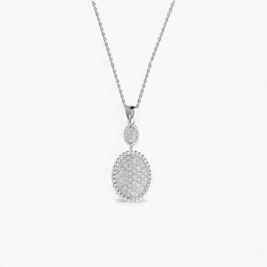 Meena Moissanite Necklace in 925 Sterling Silver
