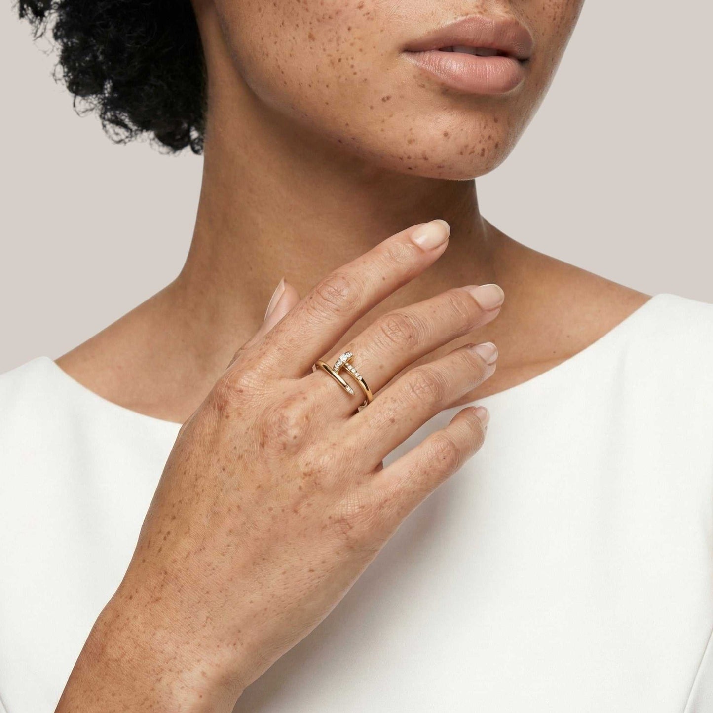 Nail Ring in 18KT Gold