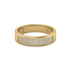 Omoni Pave Natural Diamond Band in 10KT gold with multiple rows of natural pavé diamonds and polished finish
