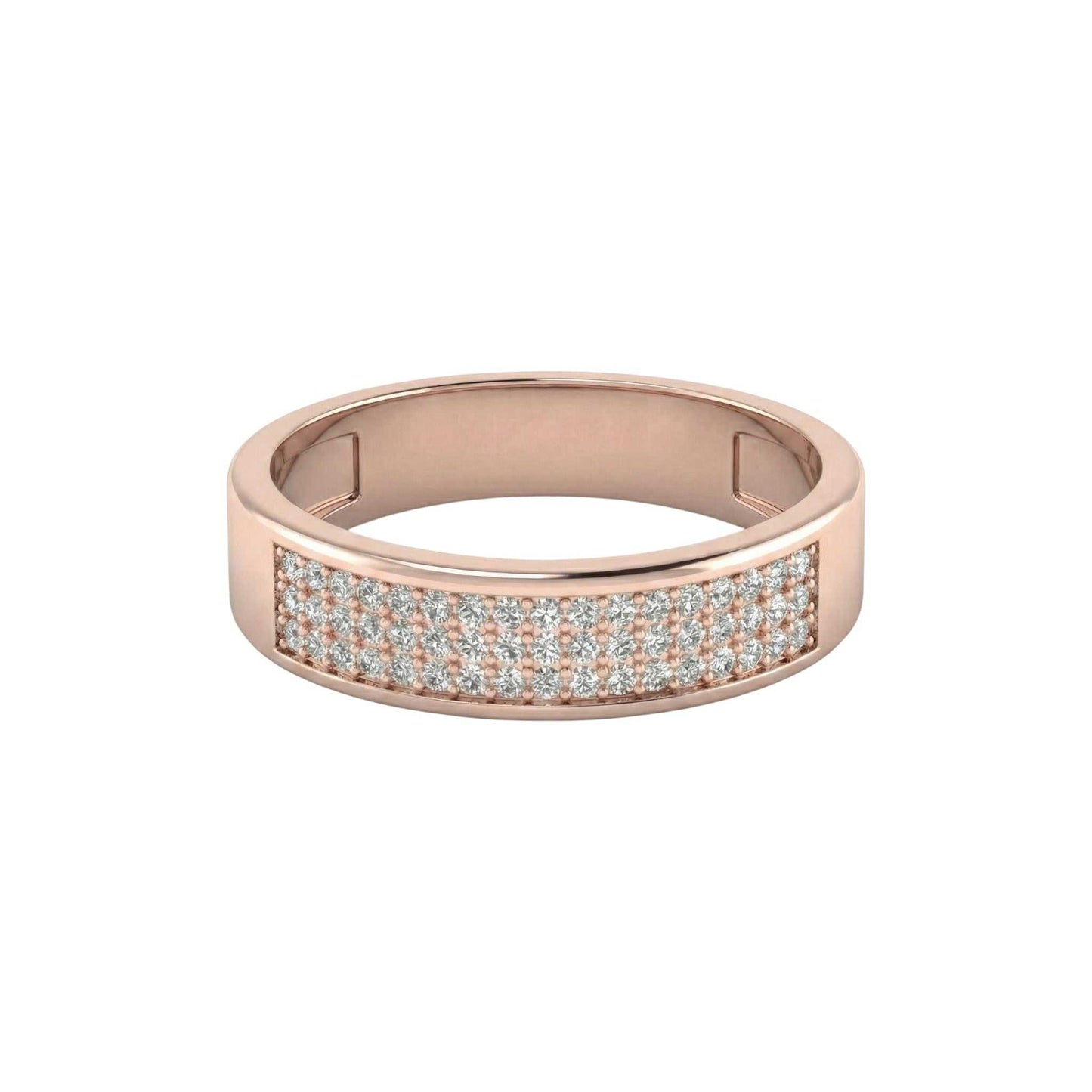 Omoni Pave Natural Diamond Band in 18KT Gold