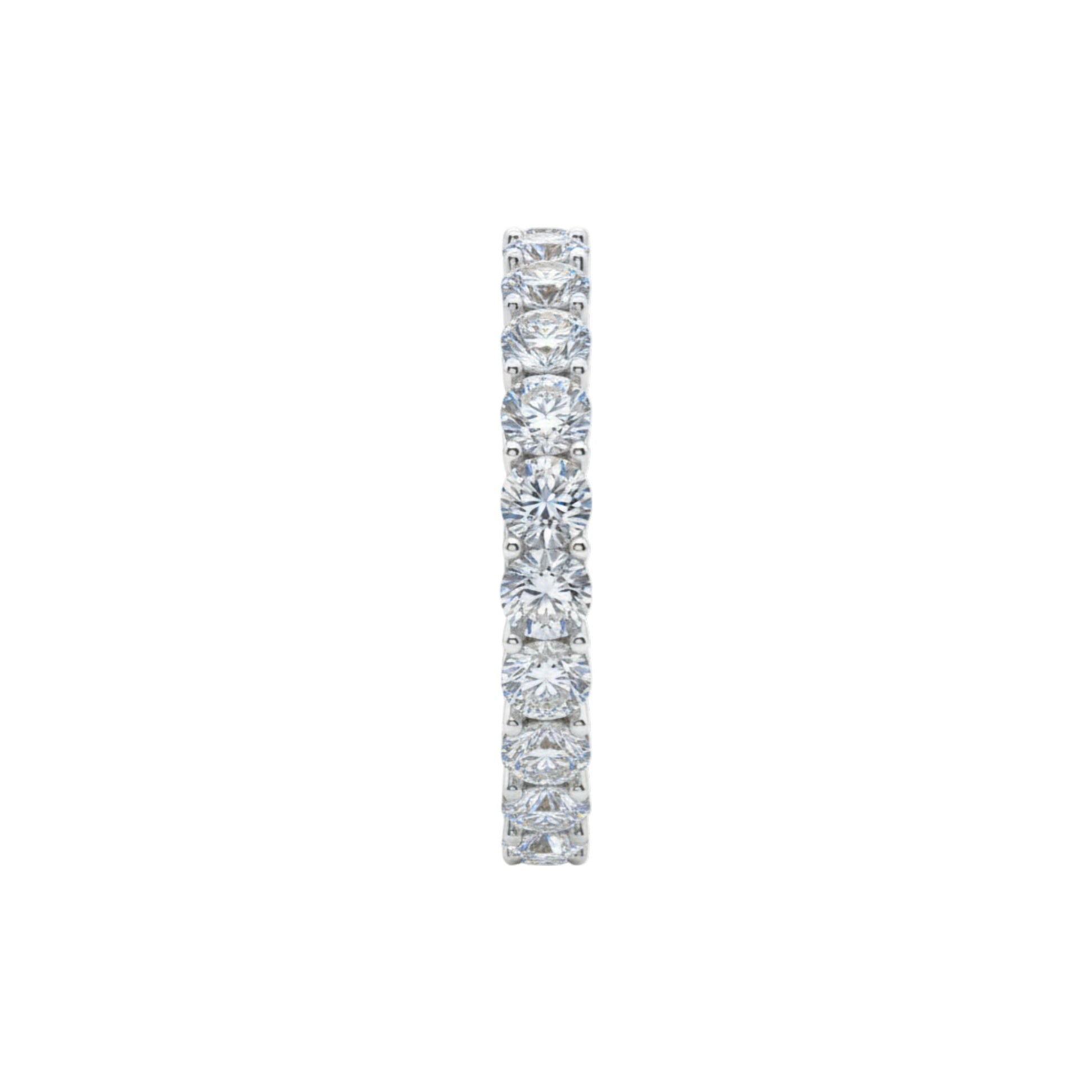 Diamond eternity band on a white background