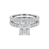 Wendy Radiant Cut Moissanite bride set with 18KT gold band and sparkling radiant cut center stone