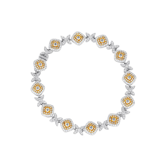 XOXO Natural Diamond Bracelet in 18KT Gold