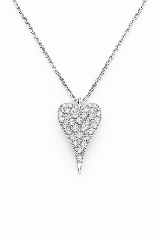 Lev Moissanite Necklace in 925 Sterling Silver