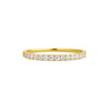 1.5MM pavé natural diamond band in 18KT gold with delicate row of sparkling diamonds
