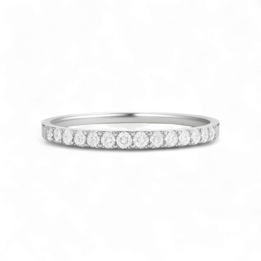1.5MM Pave Natural Diamond Band in 18KT Gold