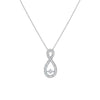 3D Pavé Twinkle Infinie Pendant Necklace in 18K gold with natural diamonds