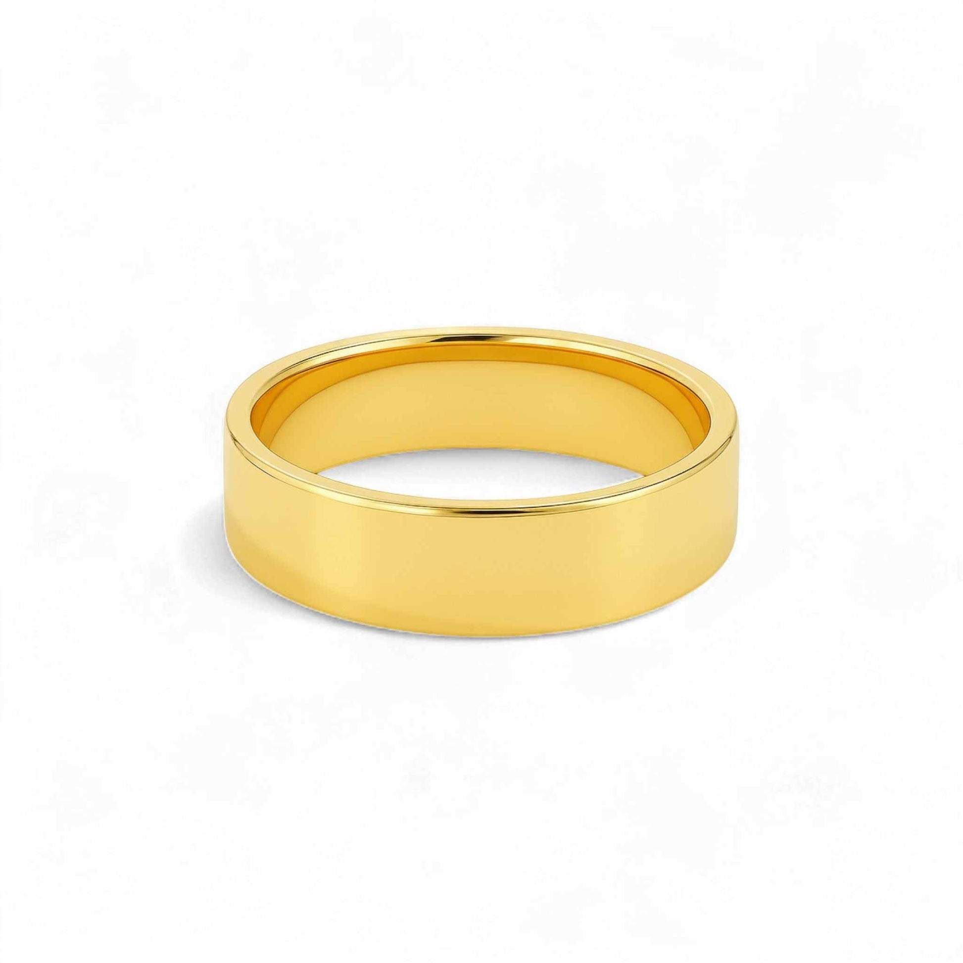 Gold ring on a white background