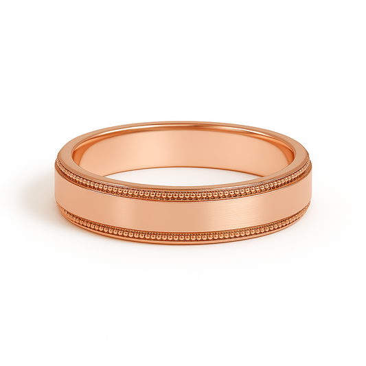 5MM Milgrain Band in 18K Gold