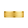 Gold ring on a white background
