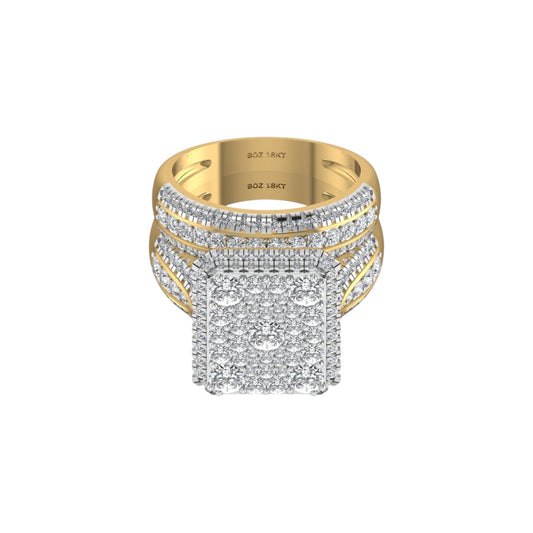 Amanda Radiant Cut Diamond Bride Set in 18K Gold