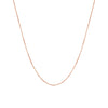 Rose gold chain on a white background