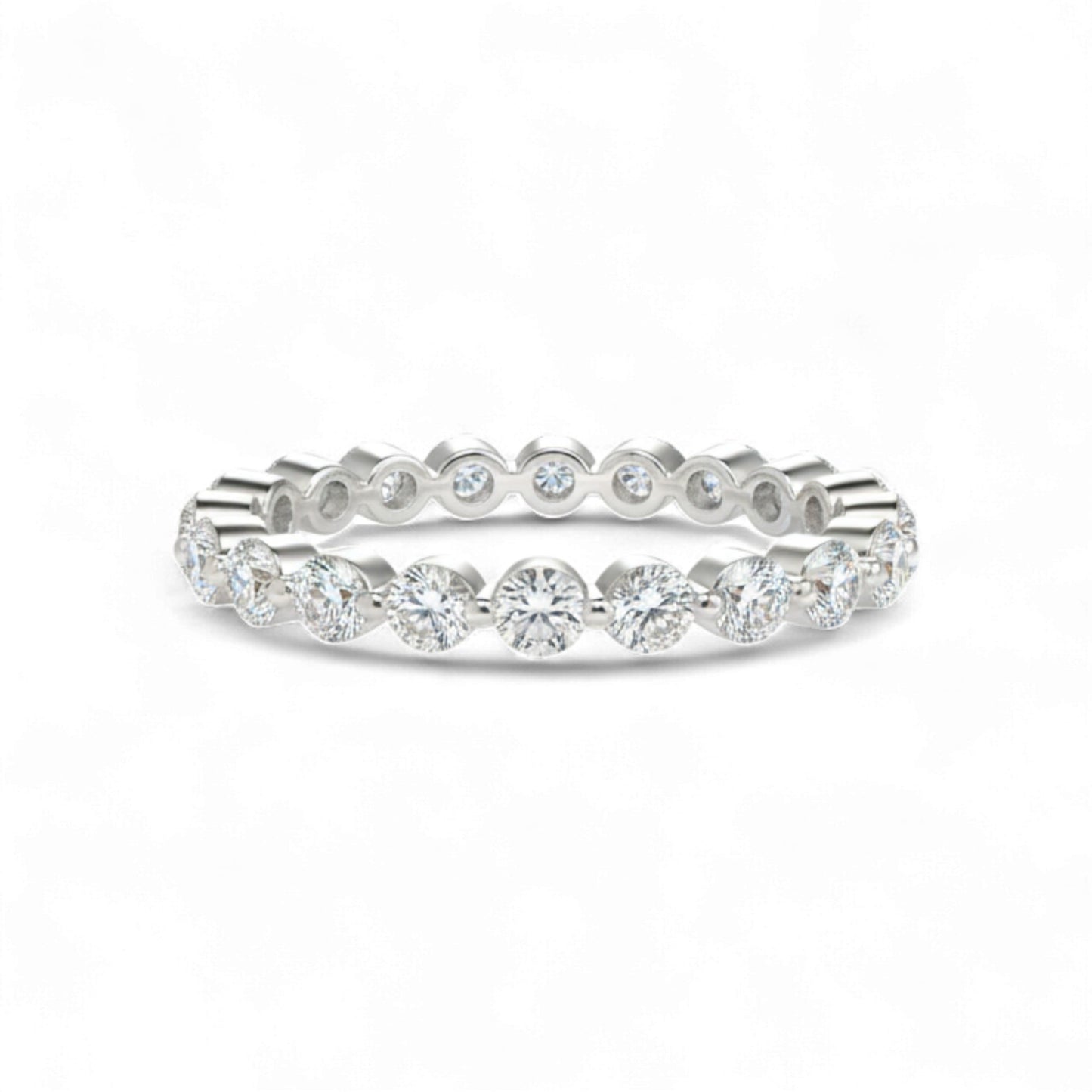 Celine Eternity CZ Band in 925 Sterling Silver