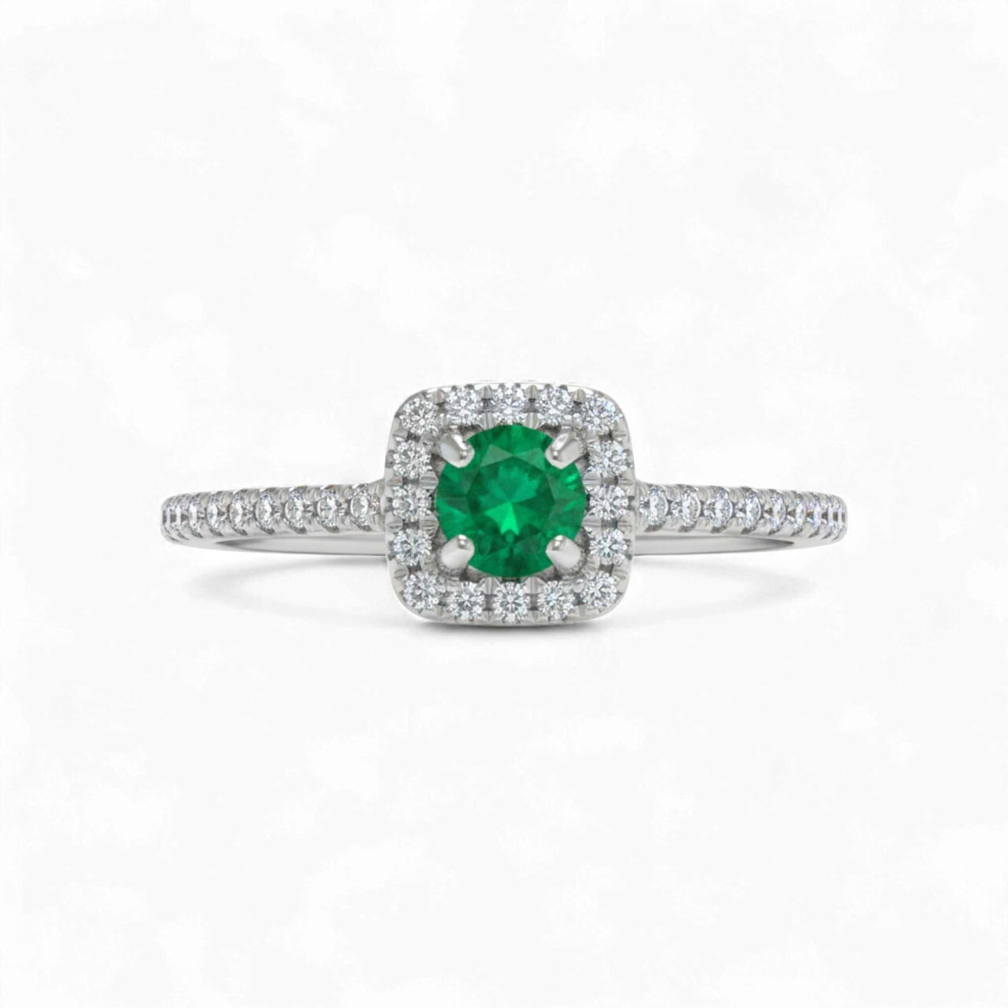 Dainty Cushion Cut CZ Engagement Ring in 925 Sterling Silver