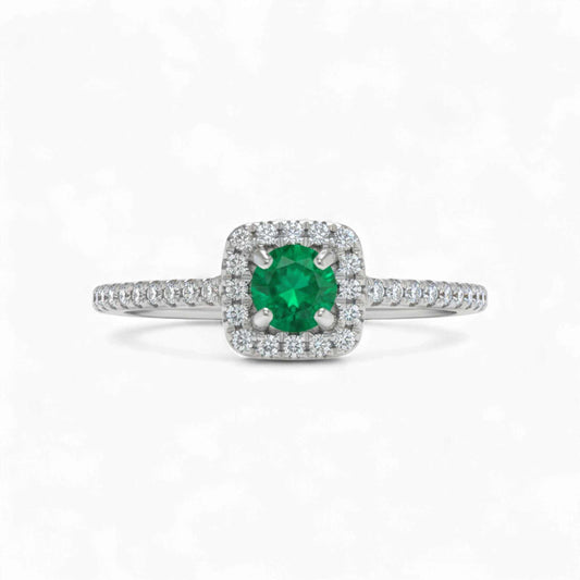 Dainty Cushion Cut CZ Engagement Ring in 925 Sterling Silver