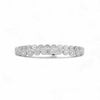 Silver bracelet with clear stones on a white background