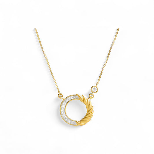 Eternal Grace Natural Diamond Necklace in 18K Gold