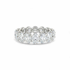 Eternity Oval Cut CZ Band in 925 Sterling Silver