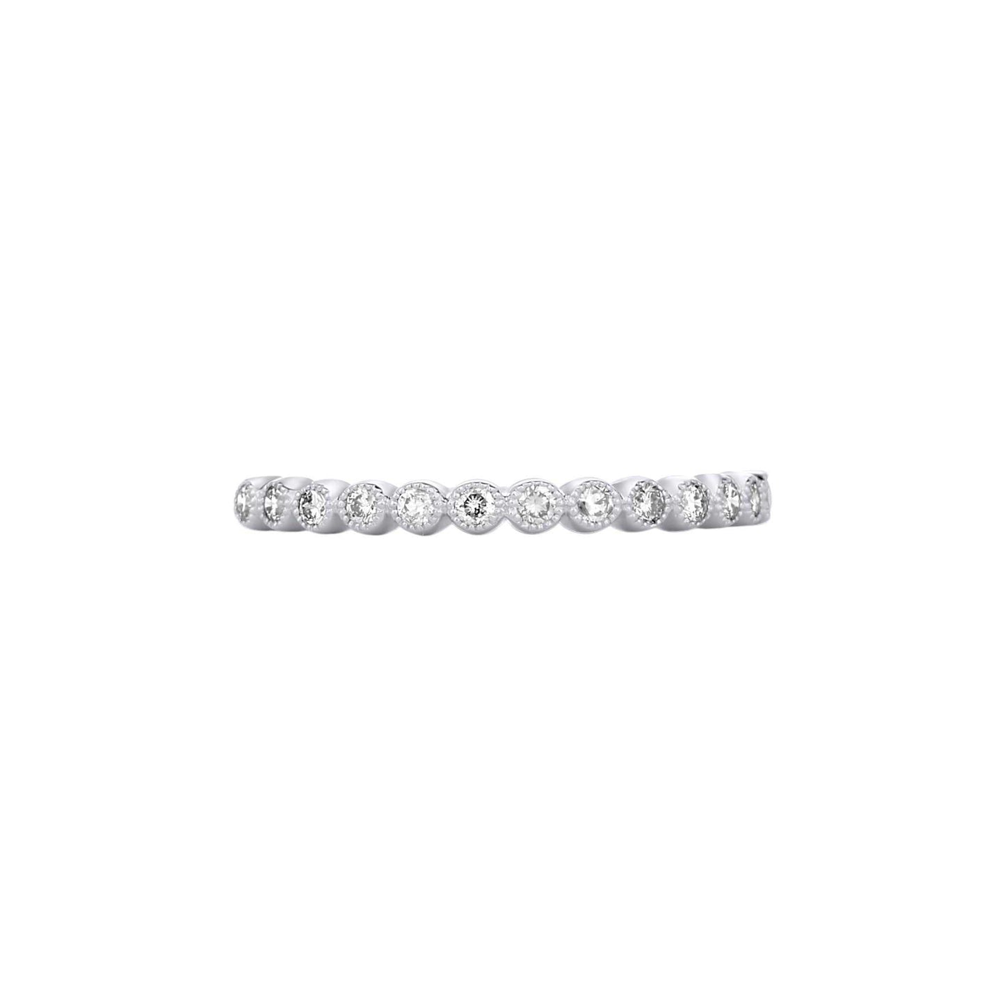 Lucy Diamond Band in 18KT gold with hand-set natural diamonds, slim and elegant design