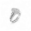 Diamond ring with a white background