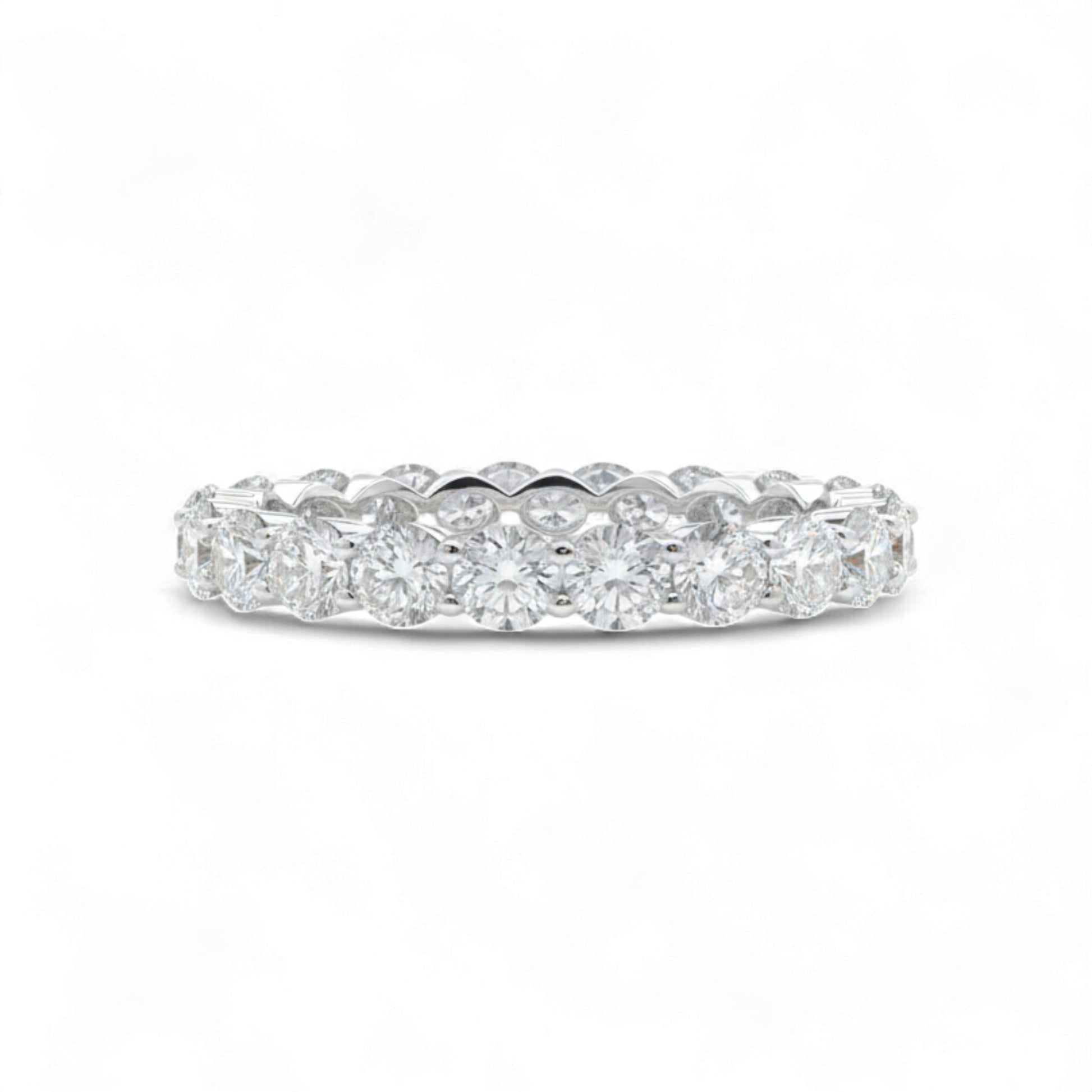 Diamond ring on a white background