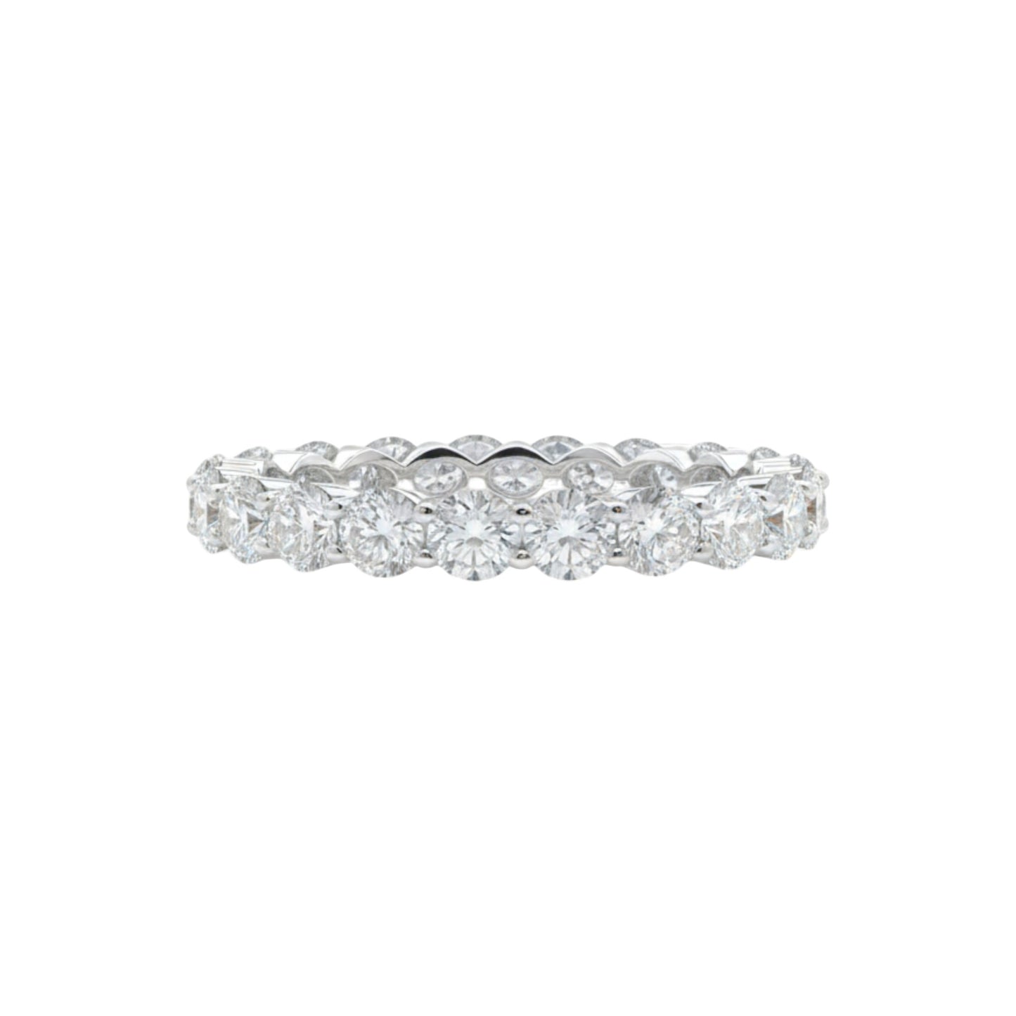 Luna Moissanite Band in 925 Sterling Silver