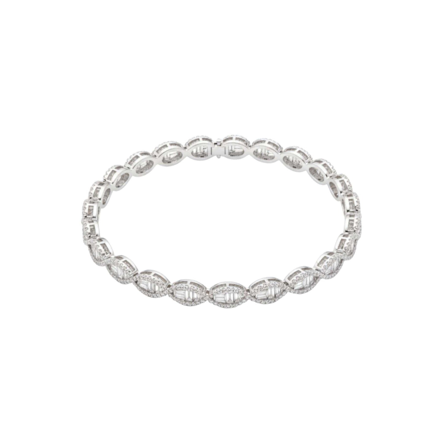 Marise Moissanite Bracelet in 925 sterling silver with brilliant-cut VVS1 D moissanite stones