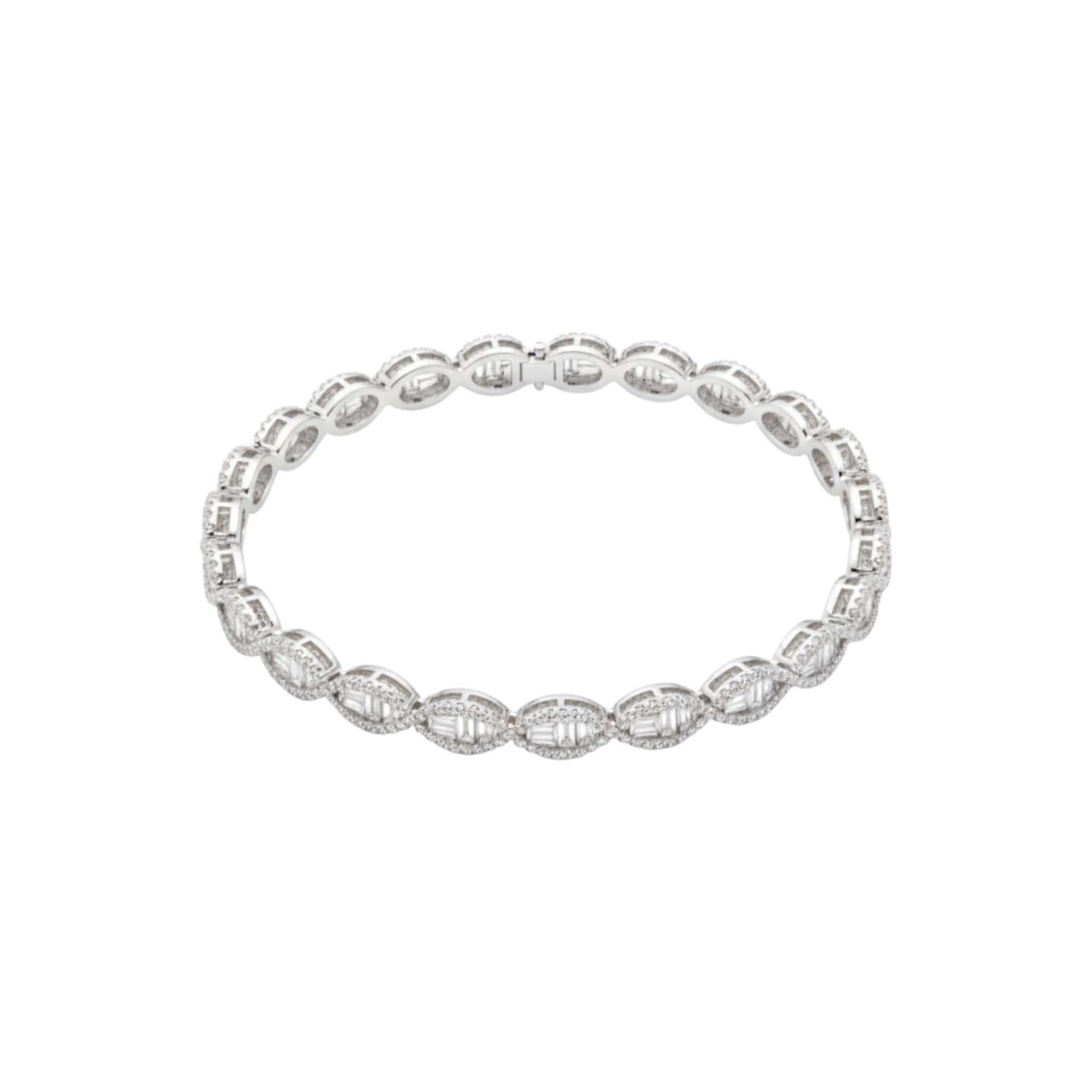 Marise Moissanite Bracelet in 925 sterling silver with brilliant-cut VVS1 D moissanite stones