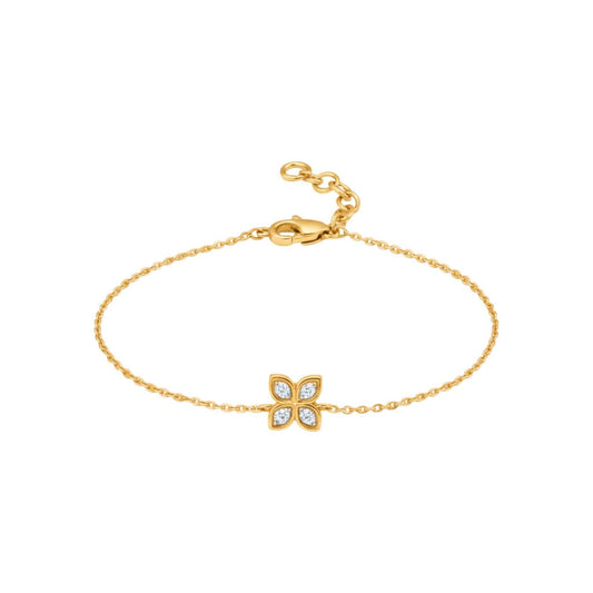 Nora Diamond Tennis Bracelet in 18KT gold with brilliant-cut diamonds and classic design