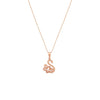18KT gold swan pendant necklace with delicate chain and polished finish