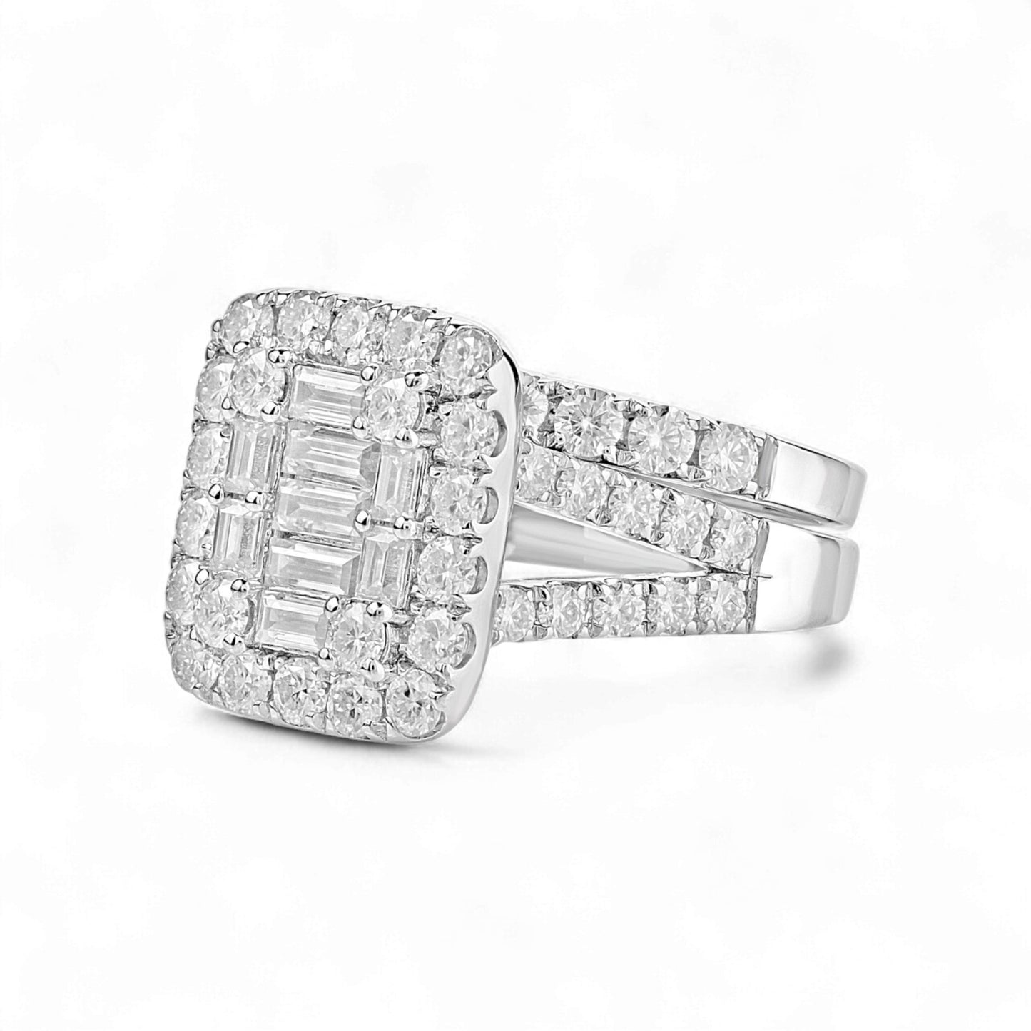 Zoe Radiant Cut Moissanite Bride Set in 925 Sterling Silver