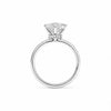 Phoebe lab grown diamond engagement ring in polished 18KT gold with hidden halo accent stones and solitaire setting