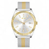 BOZ Steel Watch for Him with stainless steel case and gold accents, adjustable magnetic strap, and sleek design